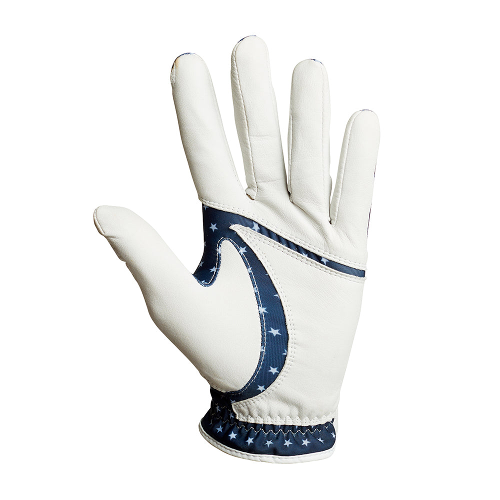 Swing Out Sister Ladies Stretch Leather Glove in Navy