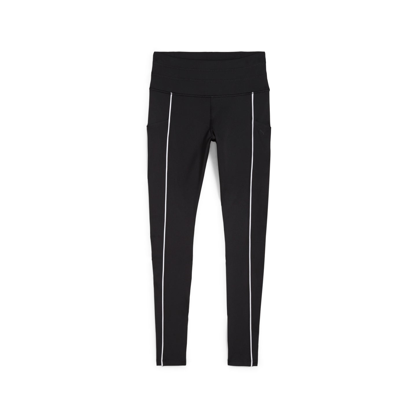 Puma Ladies You-V Leggings in Black with White Piping Detail