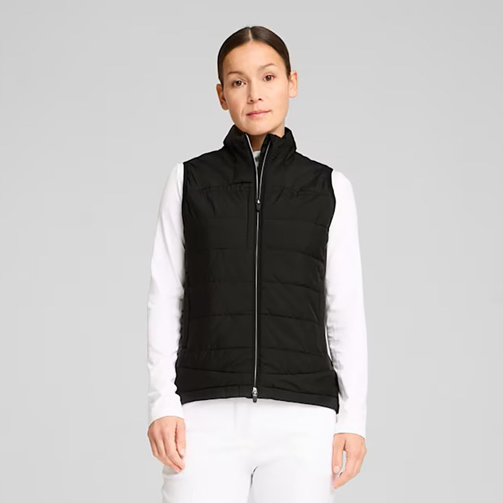 Puma Golf Ladies Quilted Vest with Primaloft Insulation in Black