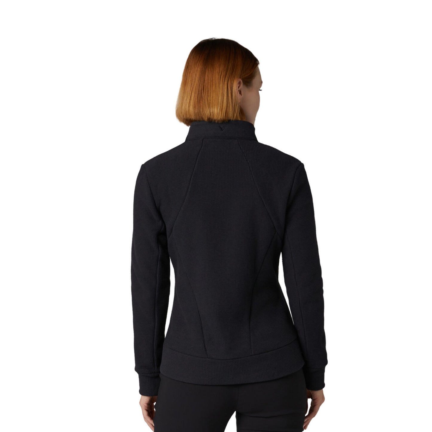 Callaway Ladies Golf Waffle Knit Fleece Jacket in Black
