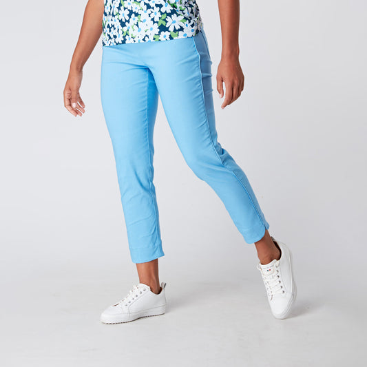 Swing Out Sister Ladies Pull-On 7/8 Trousers in Tranquil Blue