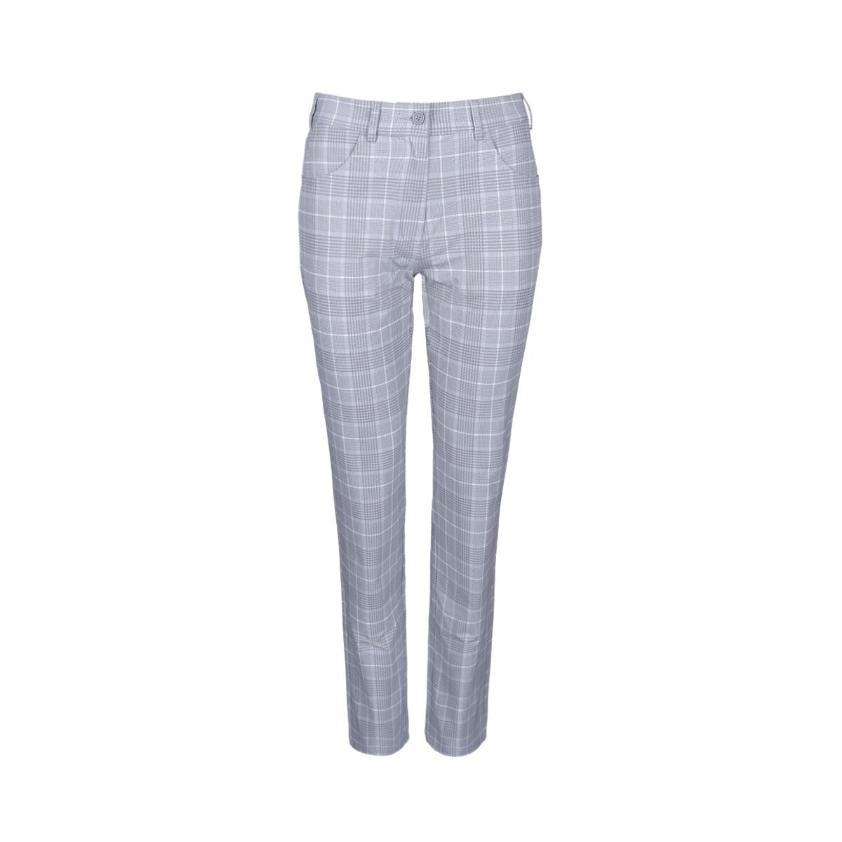 Glenmuir Ladies Houndstooth Plaid Performance Trousers for All-Day Comfort & a Sleek, Straight-Leg Silhouette