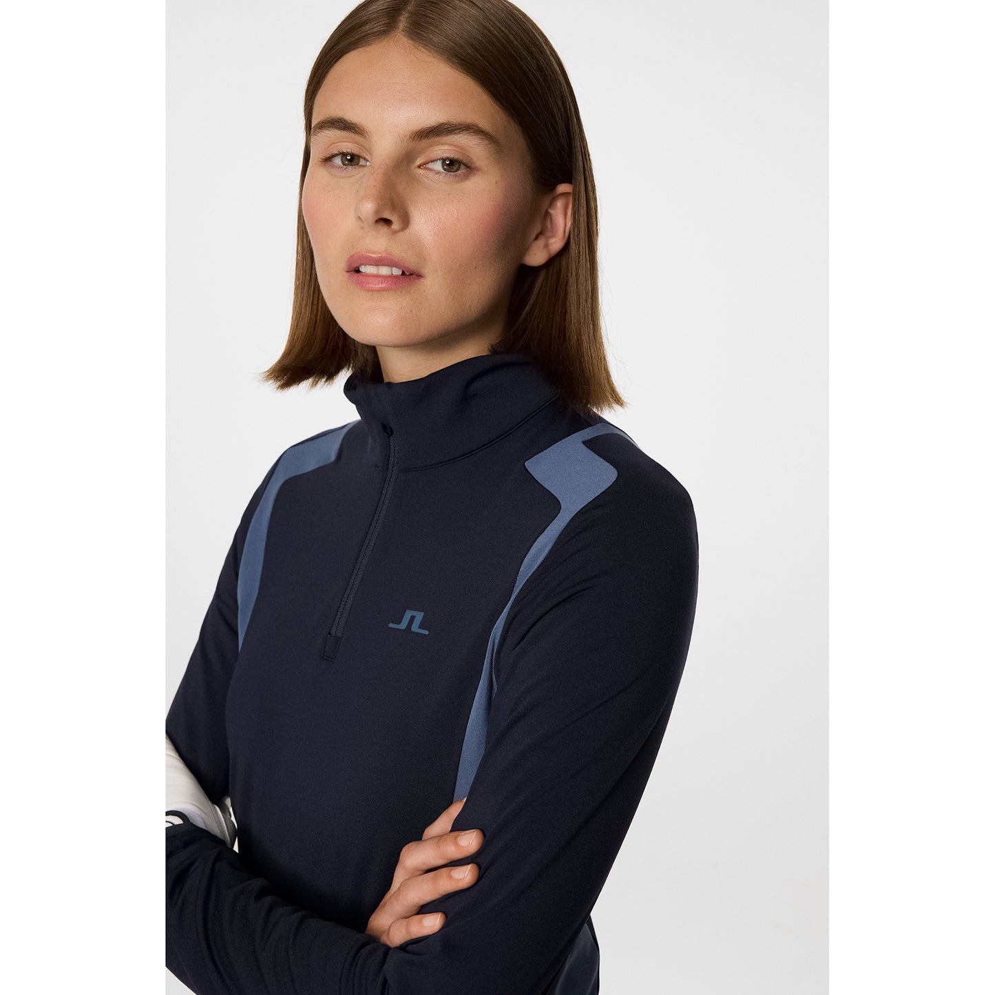 J.Lindeberg Ladies Navy Lightweight Mid-Layer with Brushed Inner