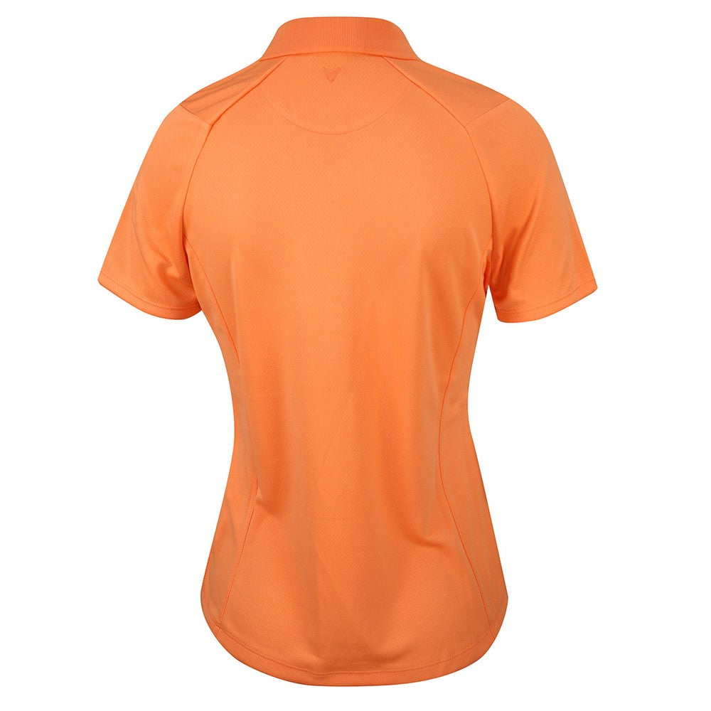 Callaway Ladies Short Sleeve Swing Tech Polo with Opti-Dri in Nectarine