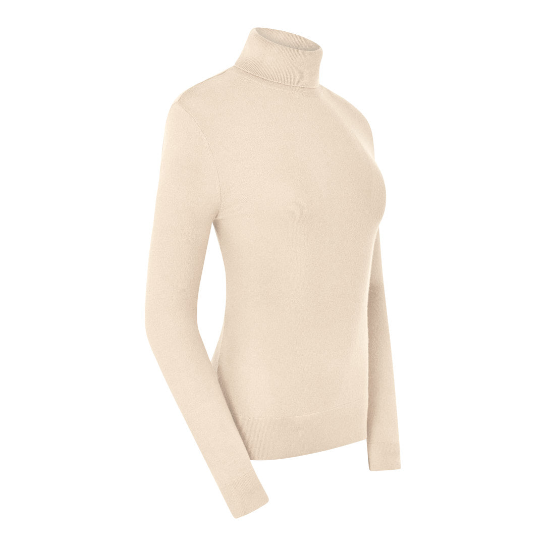 Pure Golf Ladies Classic Roll Neck in Champagne