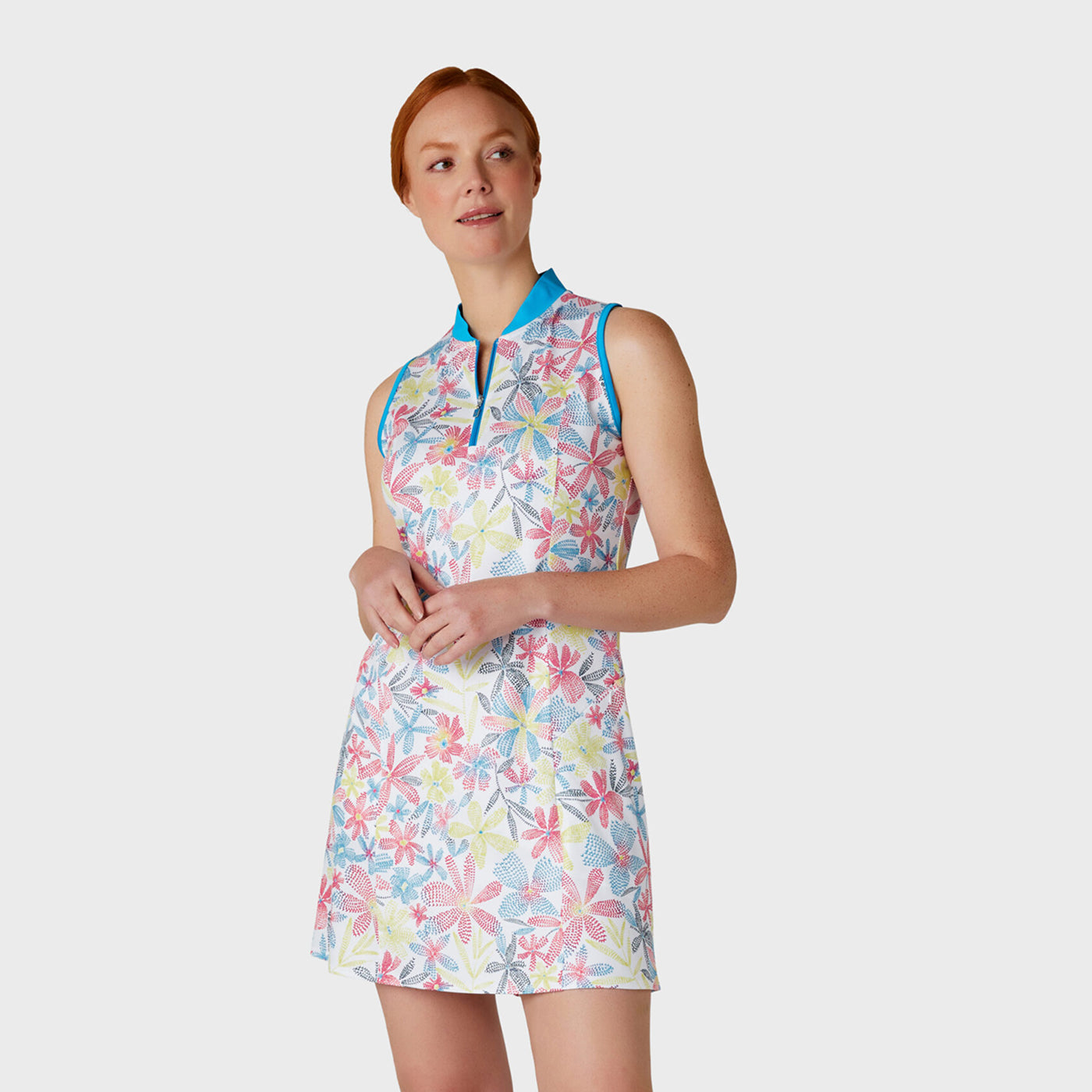 Callaway Ladies Golf Dress with Floral Chevron Print