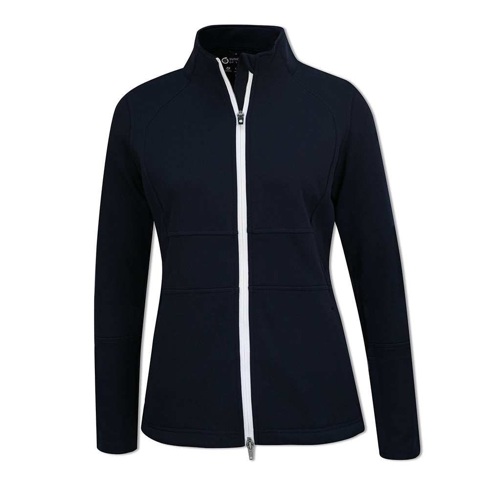 Sunderland Ladies Technical Fleece Jacket in Navy & White