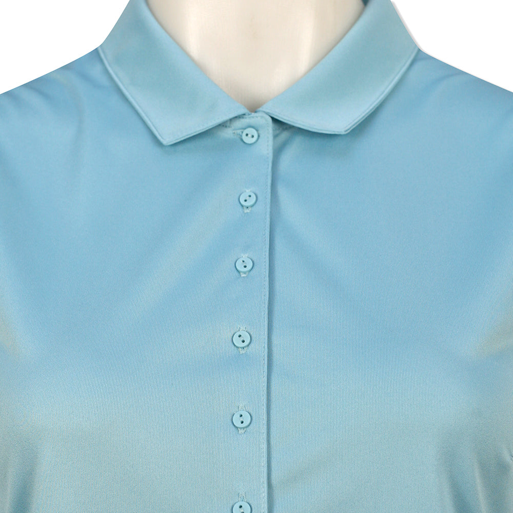 Puma Ladies Short Sleeve Polo with DryCell in Milky Blue