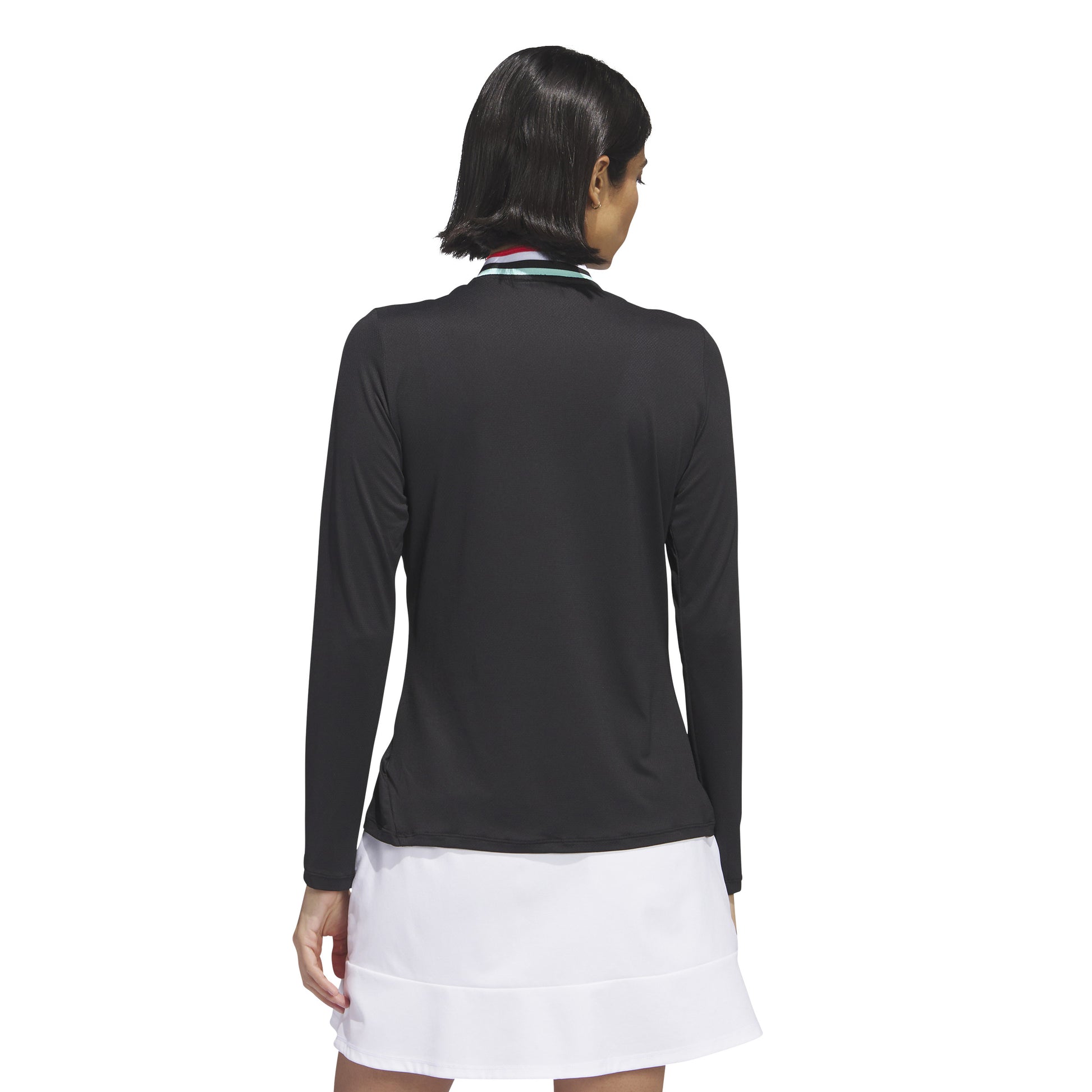 Adidas Women's Long Sleeve Mock Neck Golf Polo in Black