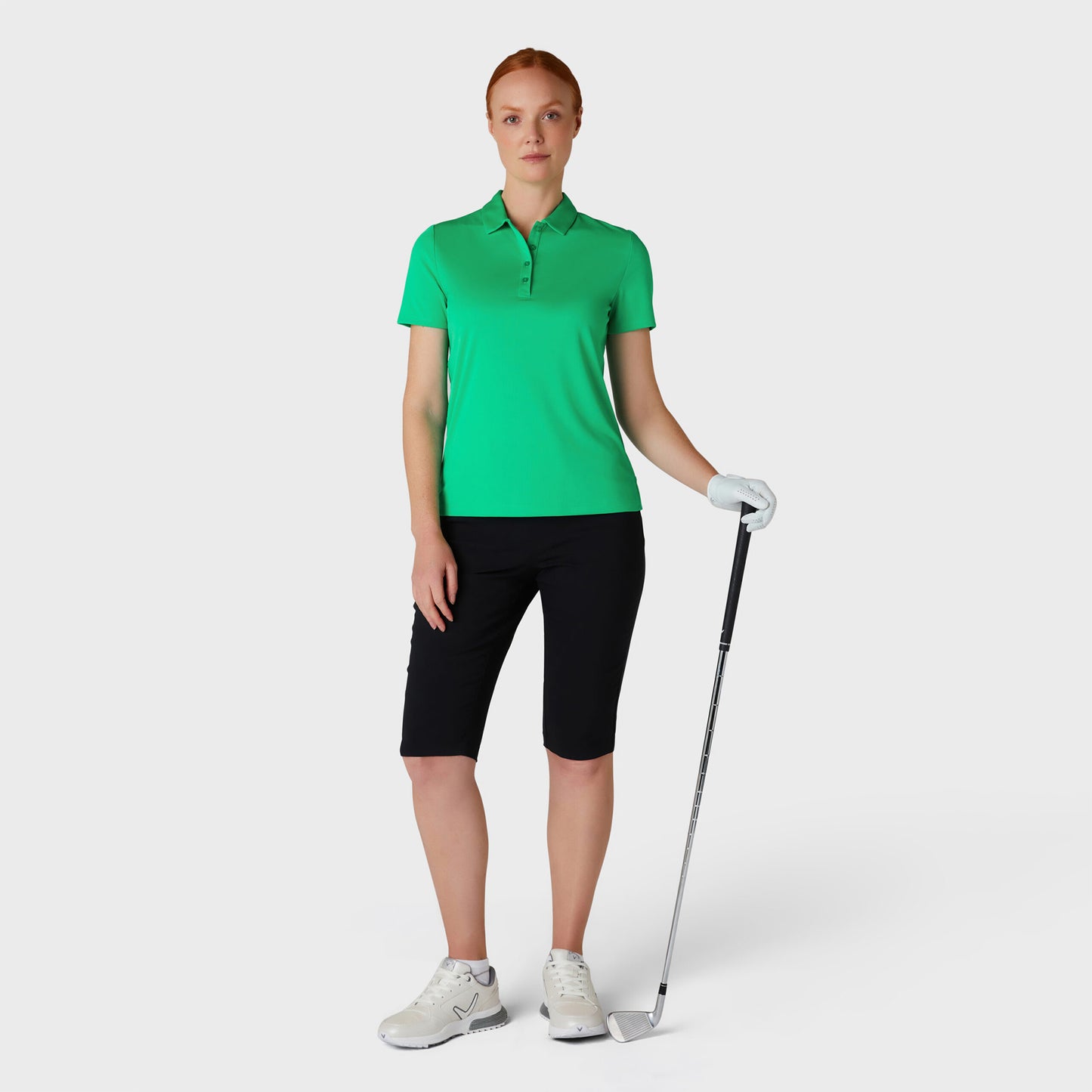 Callaway Ladies Holly Green Short Sleeve Polo with UV Block Protection