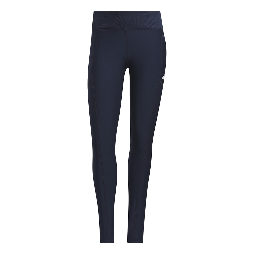 adidas Ladies COLD.RDY Legging with Ribbed Waistband in Collegiate Navy