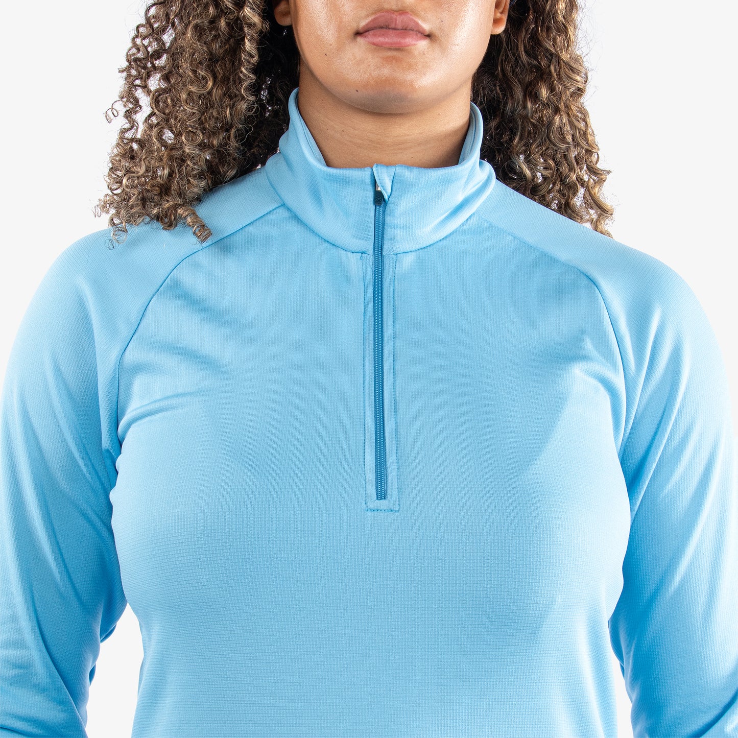 Galvin Green Ladies INSULA Zip-Neck Top in Alaskan Blue