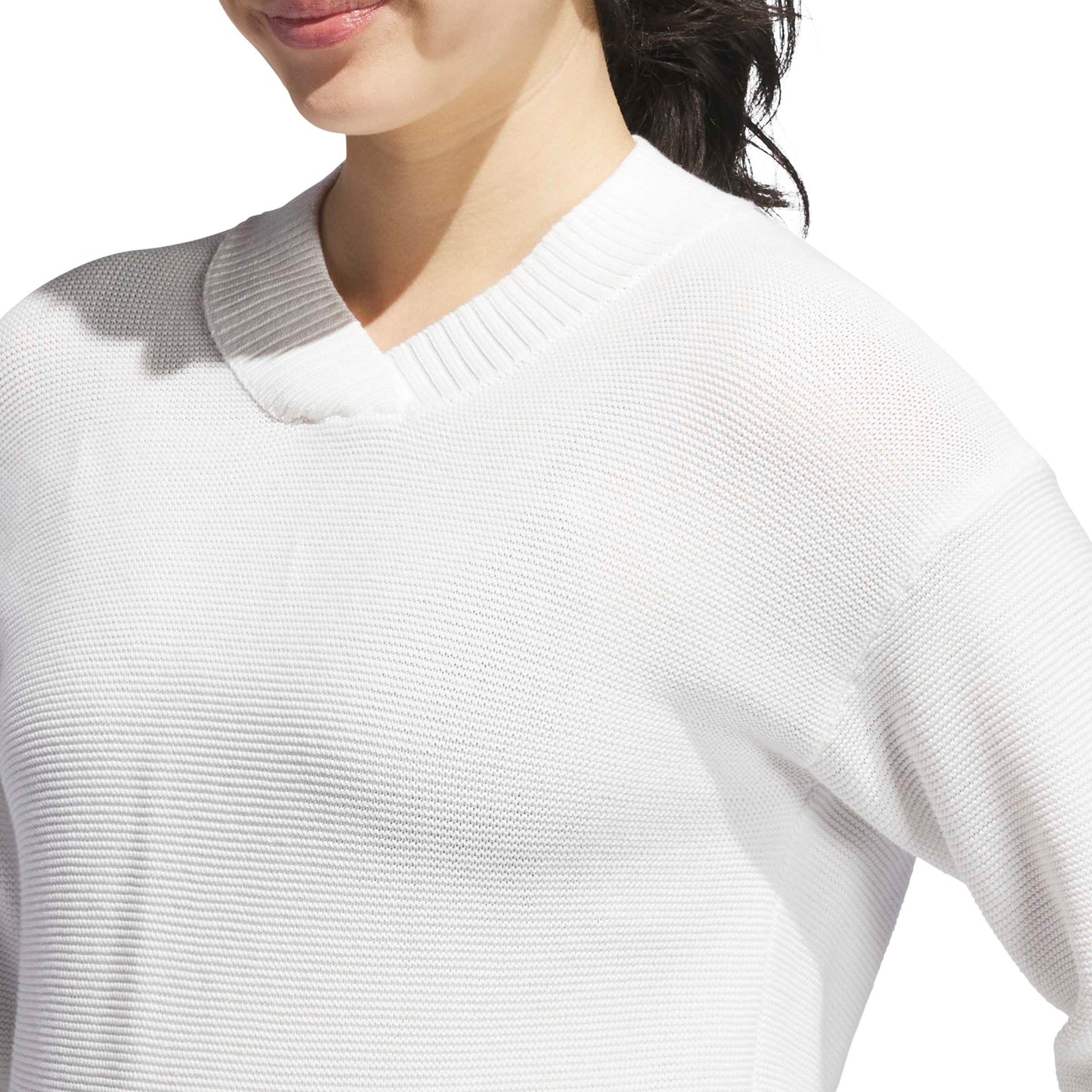 adidas Golf Women's Cotton Blend V-Neck Sweater