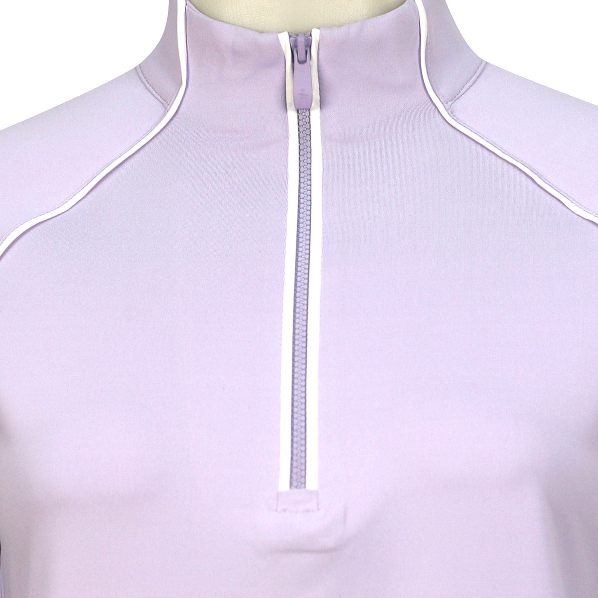 Original Penguin Ladies Long Sleeve Mesh Panel Zip Top in Lavender
