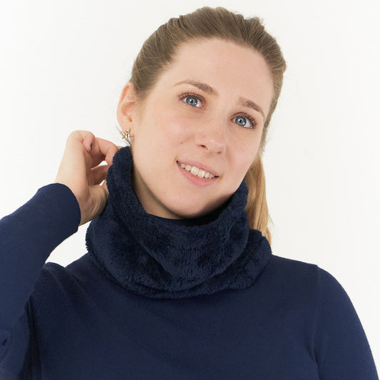 Pure Ladies Eira Fur Snood in Navy