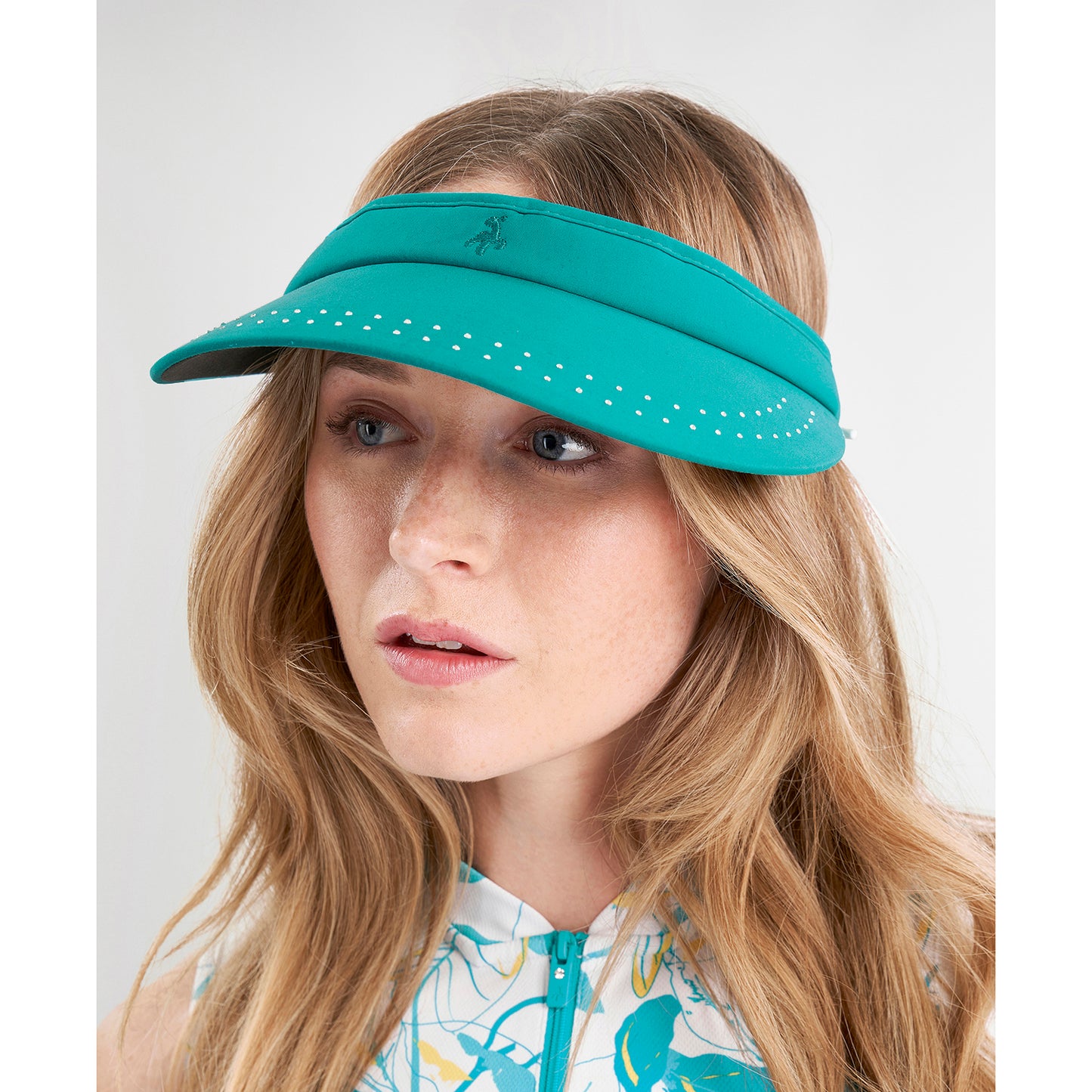 Green Lamb Ladies Diamanté Visor with Adjustable Fit