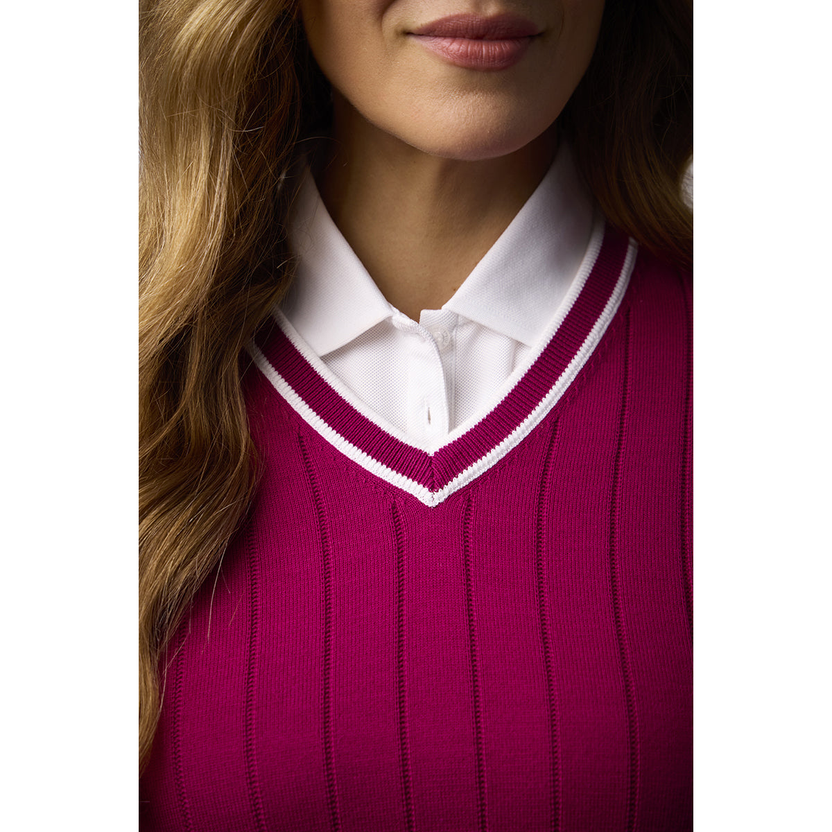 Glenmuir Ladies Sweater with Flattering Ribbed Detailing