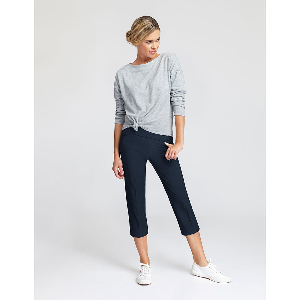 Tail Ladies Slim Fit Pull-On Capris with UPF50 in Night Navy