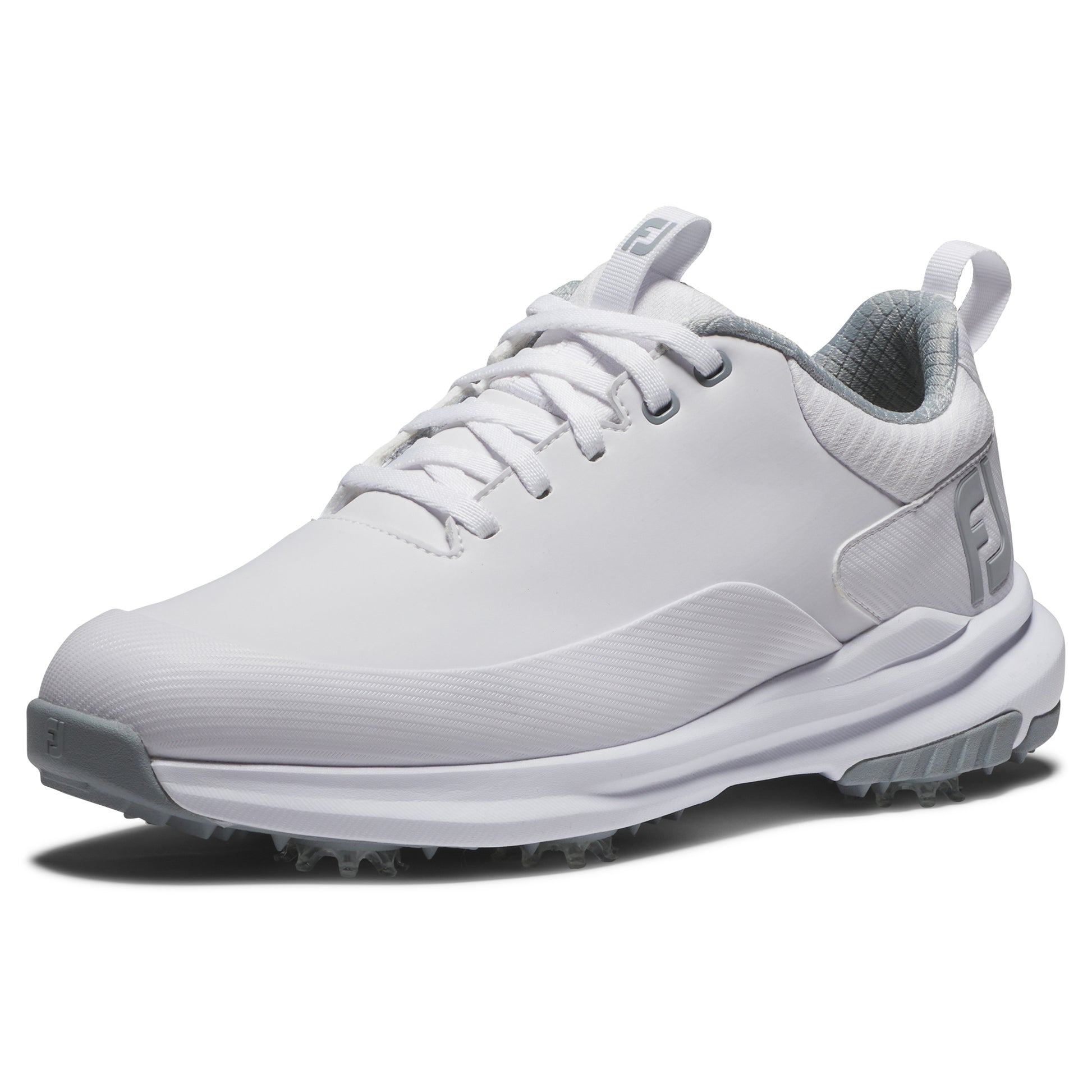 FootJoy Ladies Waterproof Wide Fit Tour Rival Golf Shoe in White with SoftSpikes