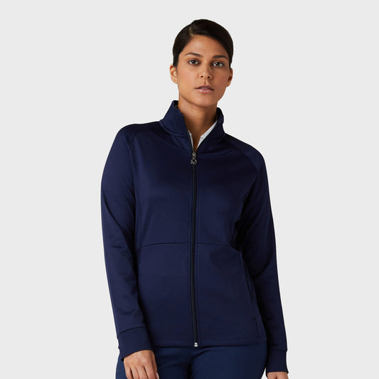 Callaway Ladies Thermal Jersey Knit Golf Jacket in Navy