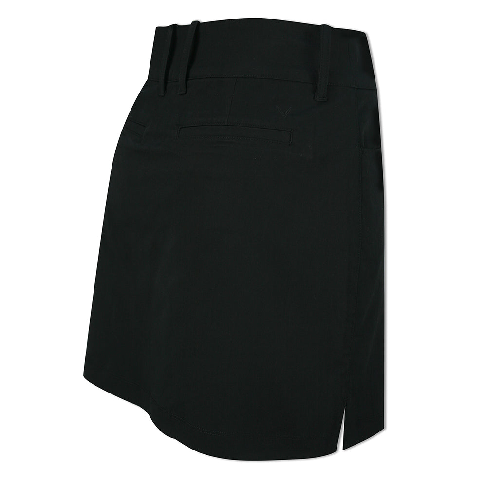 Callaway Ladies Longer Length Skort with Stretch in Caviar Black