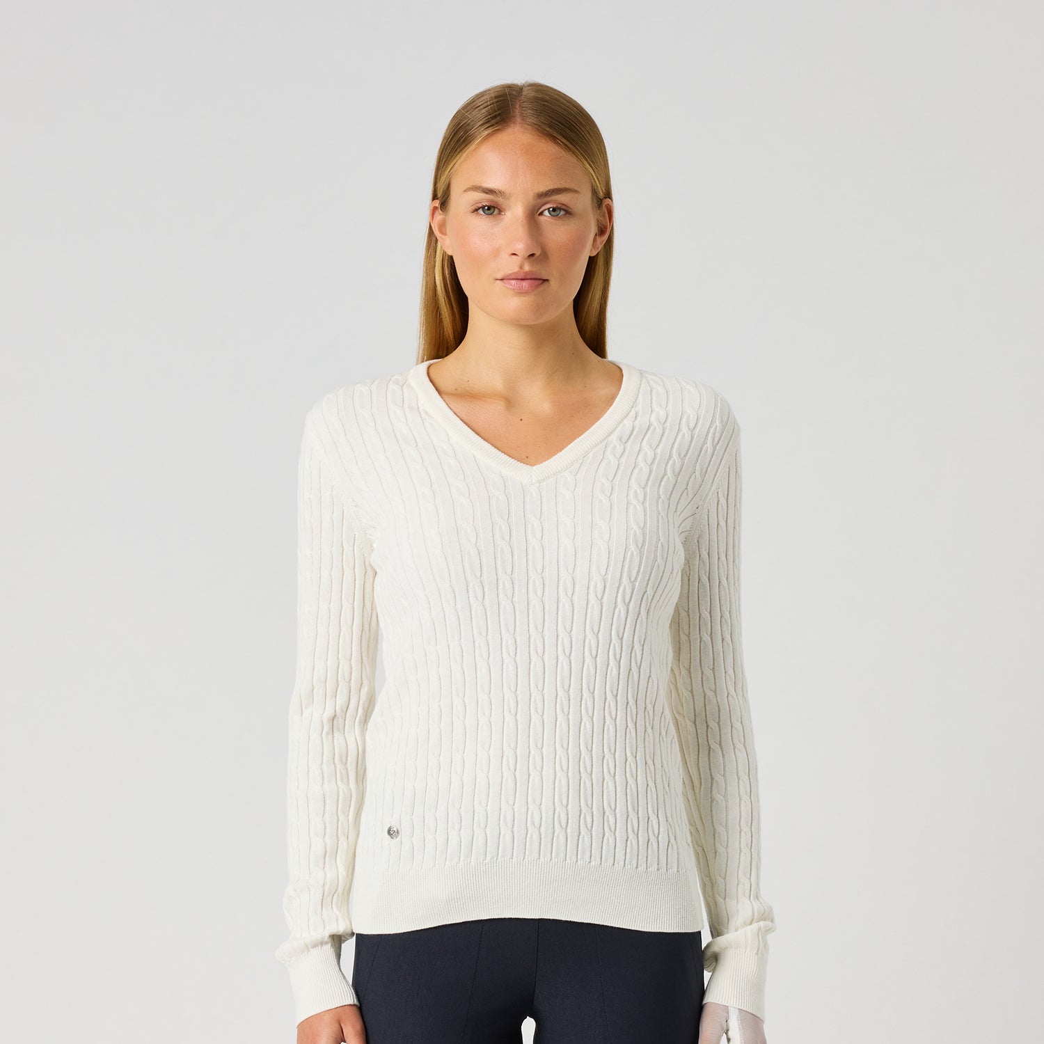 Daily Sports Ladies Cashmere Blend Cable Knit Sweater - Effortless Elegance