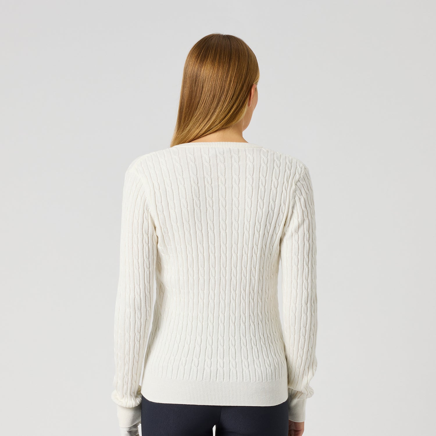 Daily Sports Ladies Cashmere Blend Cable Knit Sweater - Effortless Elegance