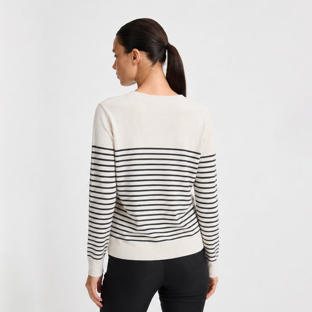 Rohnisch Ladies Luxurious Cotton-Rich Sweater for Classic Style, Effortlessly Refined