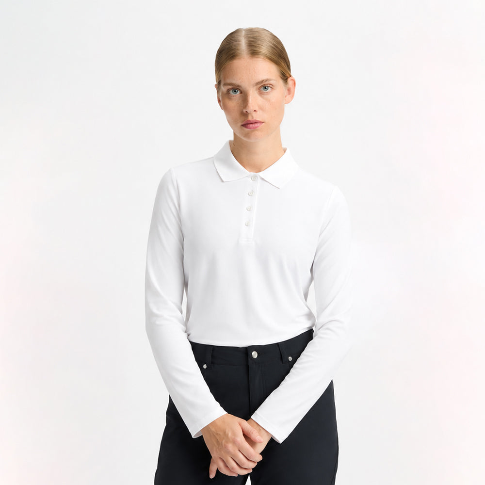 Rohnisch Ladies Classic Long Sleeve Polo Shirt for Polished Style from Tee to Green