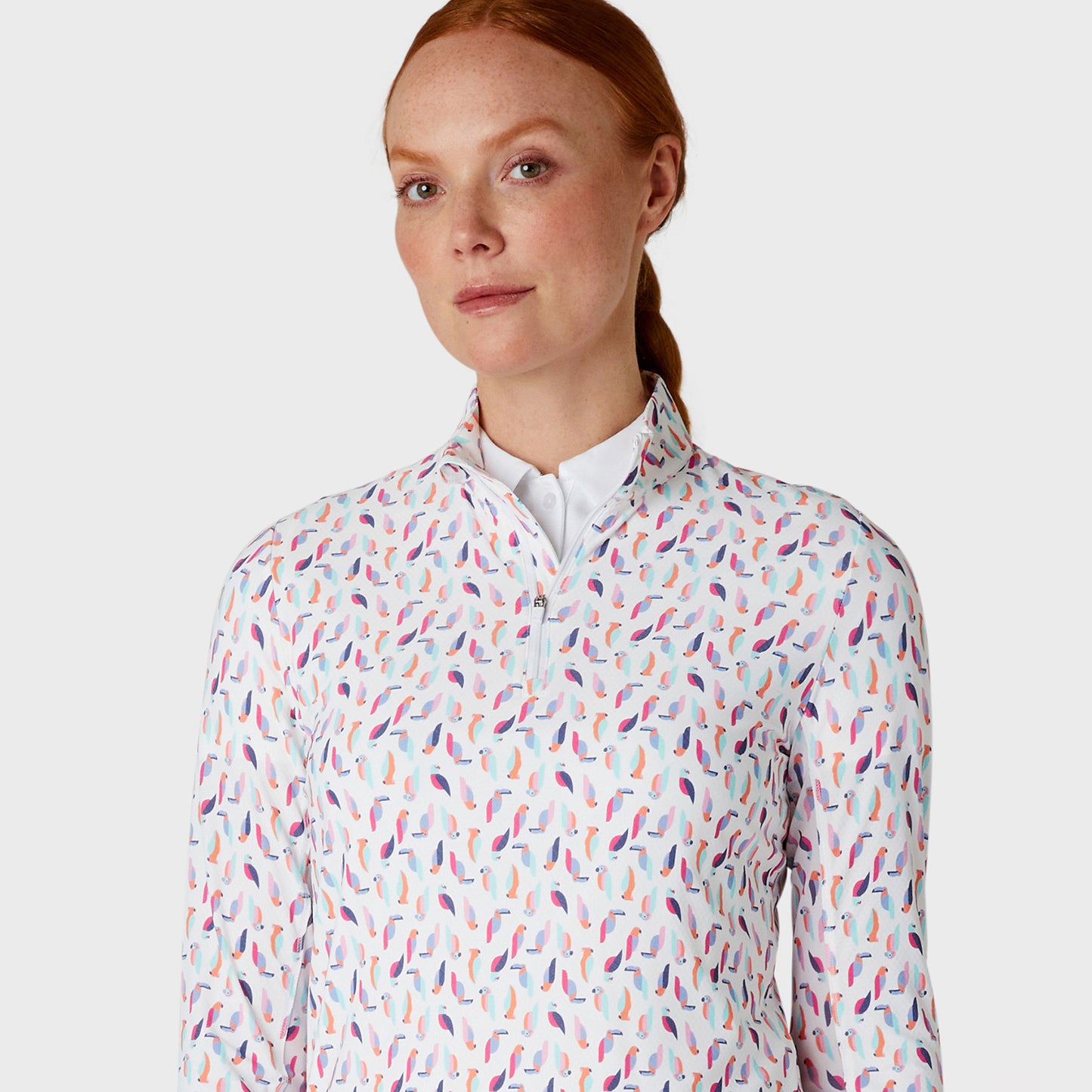 Callaway Ladies Birdie & Eagle Print Long Sleeve Golf Top