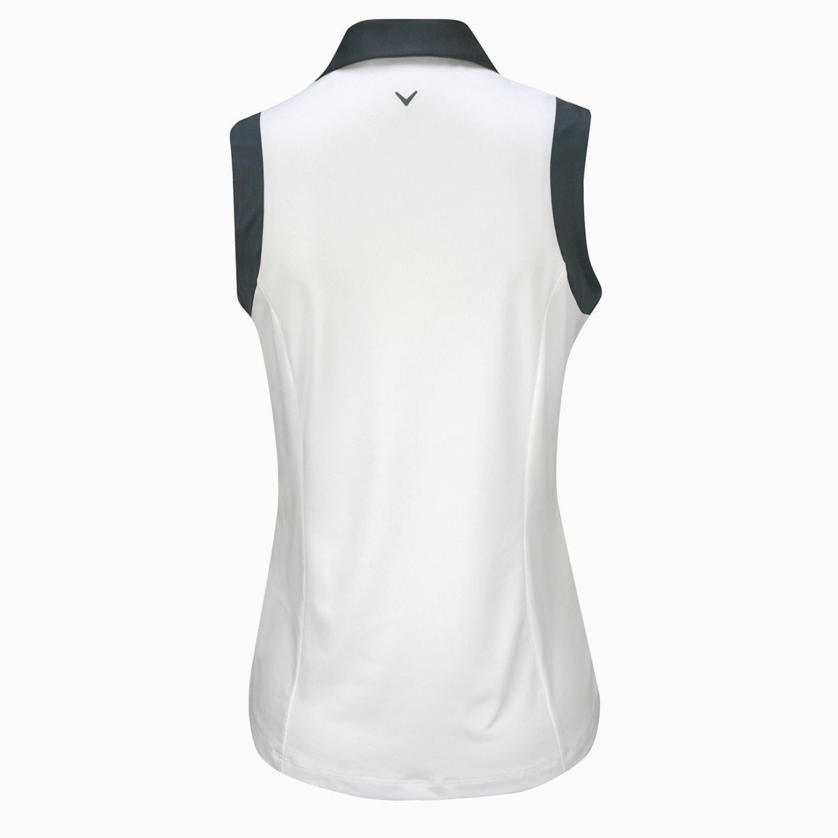 Callaway Ladies Sleeveless Colour Block Polo Shirt in Brilliant White