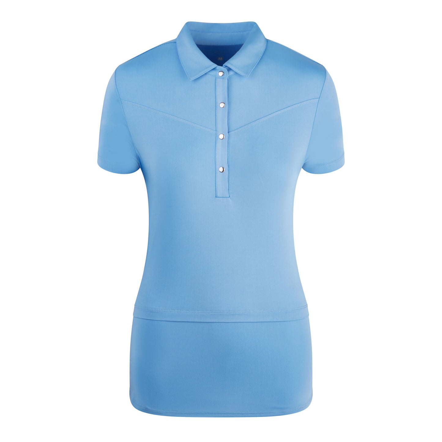 Swing Out Sister Ladies Cap Sleeve Polo in Tranquil Blue