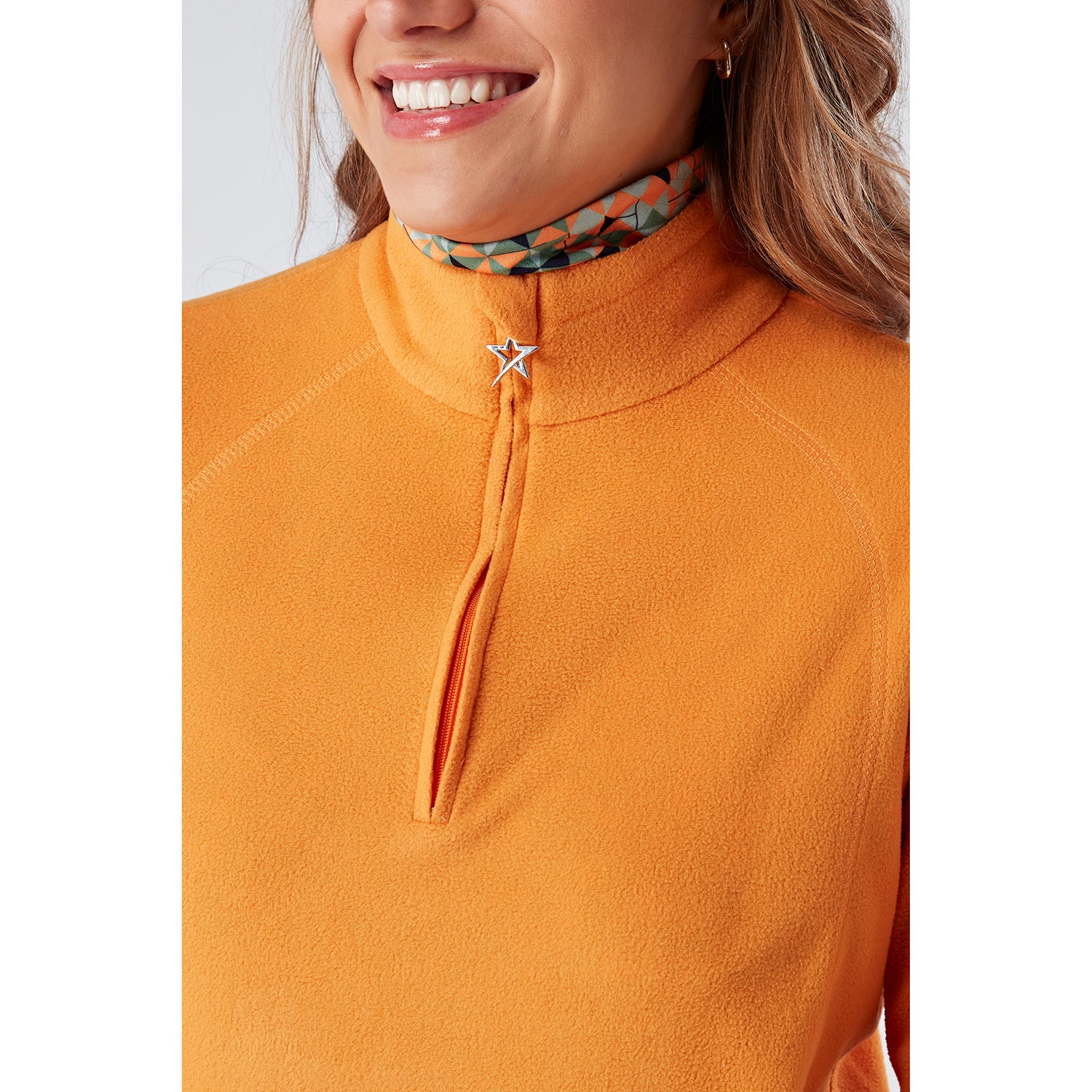 Swing Out Sister Ultra-Soft 1/4 Zip Fleece in Apricot Crush