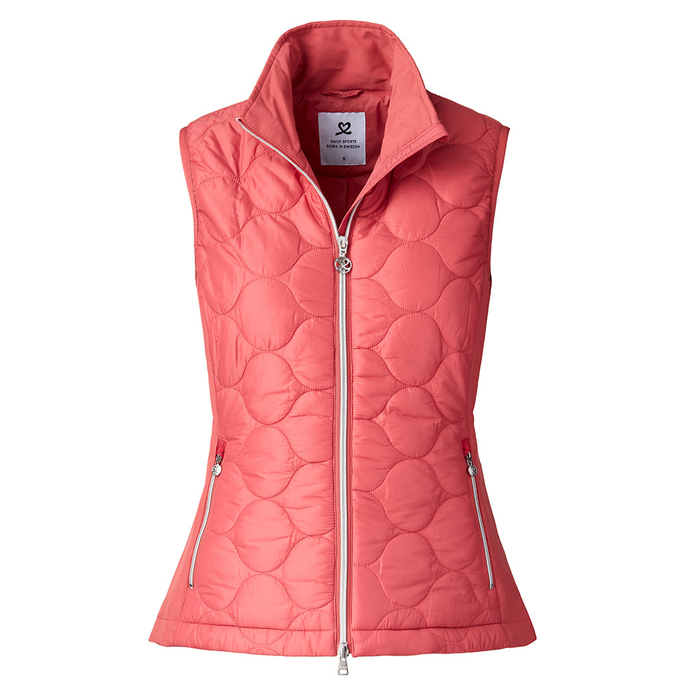 Daily Sports Ladies Padded Golf Gilet in Redwood
