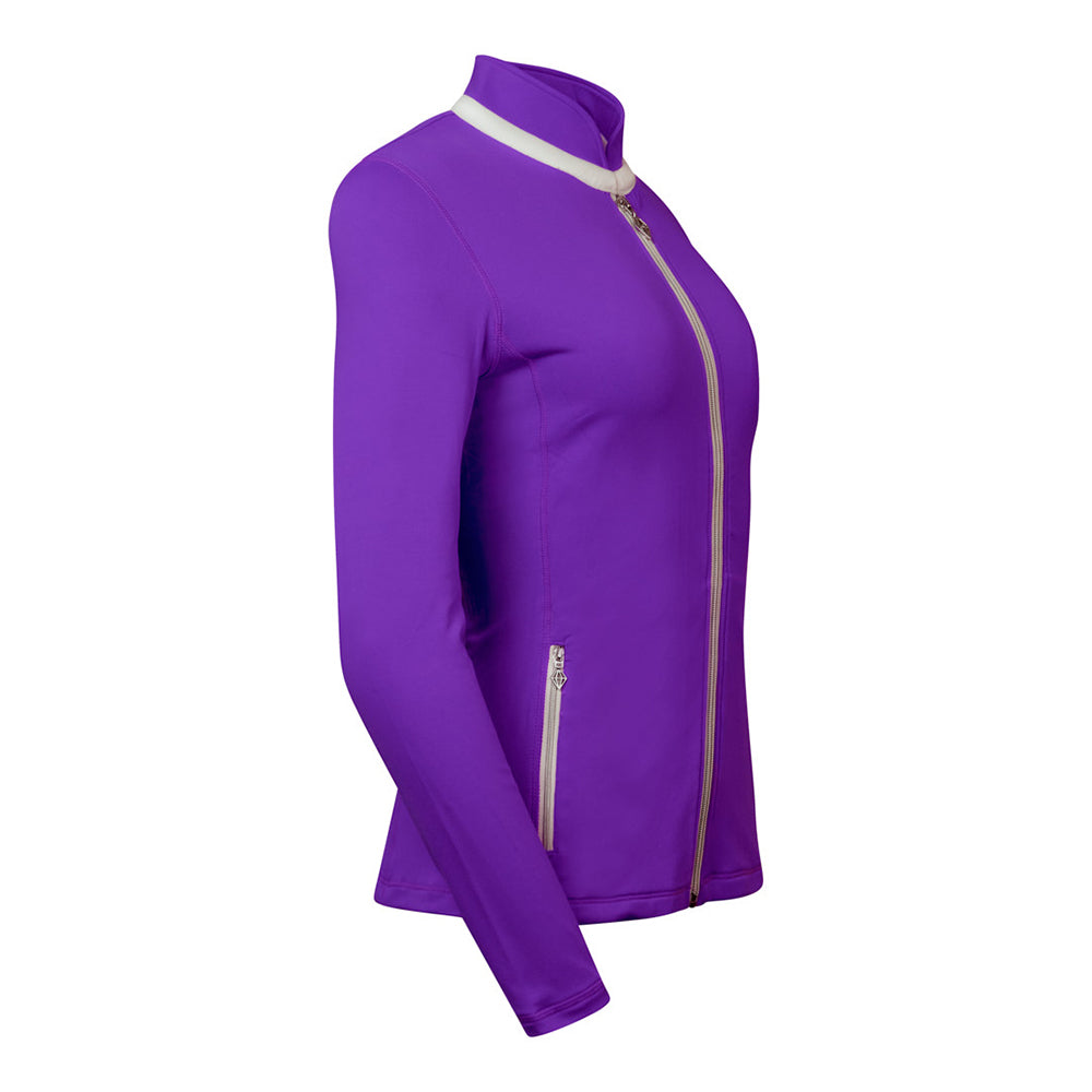 Pure Golf Ladies Mid-Layer Stretch Jacket in Purple