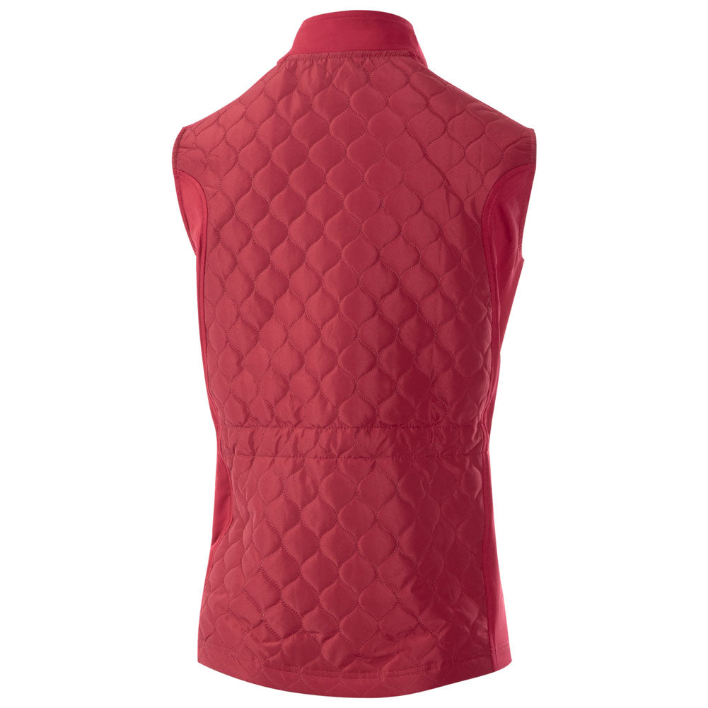 Island Green Ladies Padded Gilet in Dark Pink/Grey