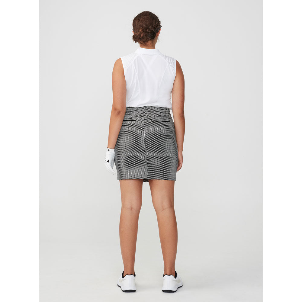 Rohnisch Ladies Pull-on Twill Skort in Black & White Check - Last One Size 18 Only Left