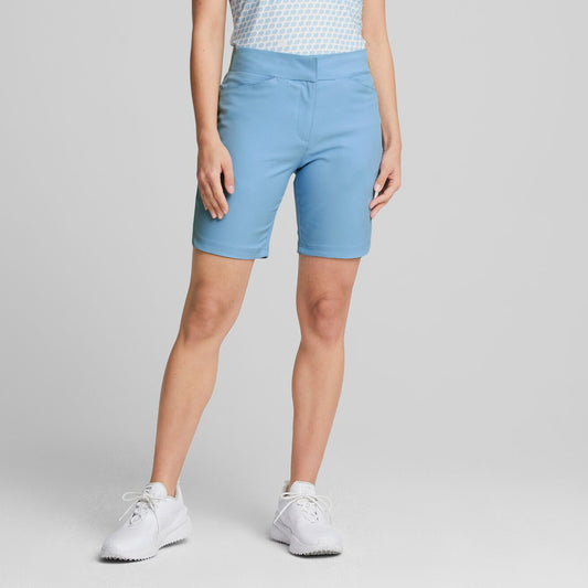 Puma Ladies Fitted Shorts with UPF50 in Day Dream Blue - Small Only Left