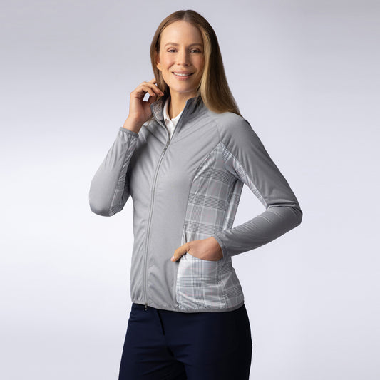 Glenmuir Ladies Lightweight Showerproof Performance Golf Jacket with Check Panels