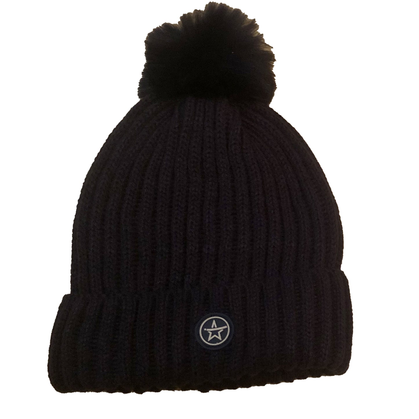 Swing Out Sister Fleece Lined Bobble Hat in Navy