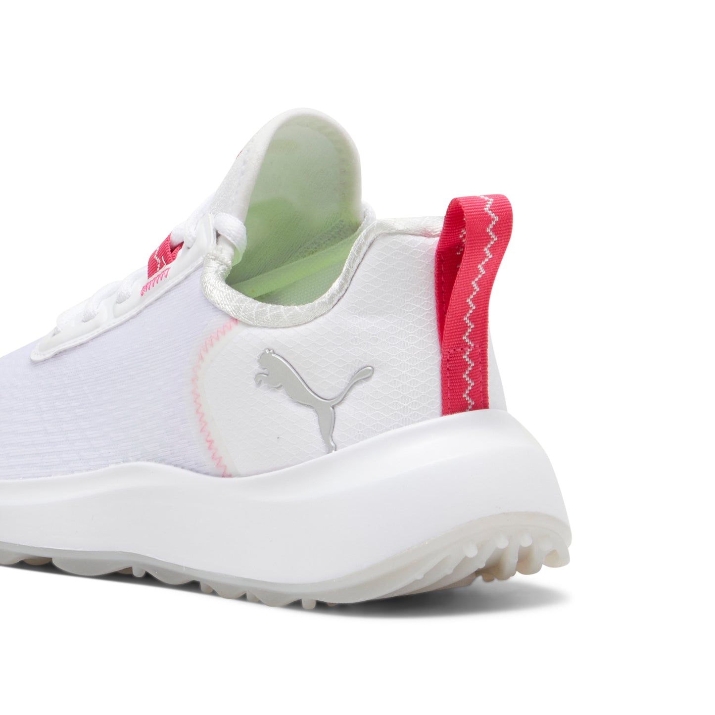 Puma Women's Fusion Crush Golf Shoes in White and Garnet Rose