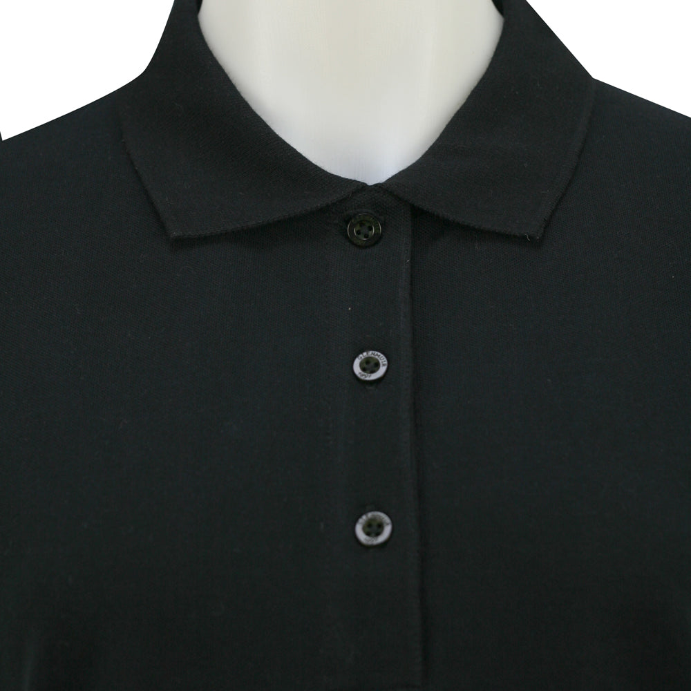 Glenmuir Ladies Pique Knit Short-Sleeve Polo with Soft Cotton Finish in Black