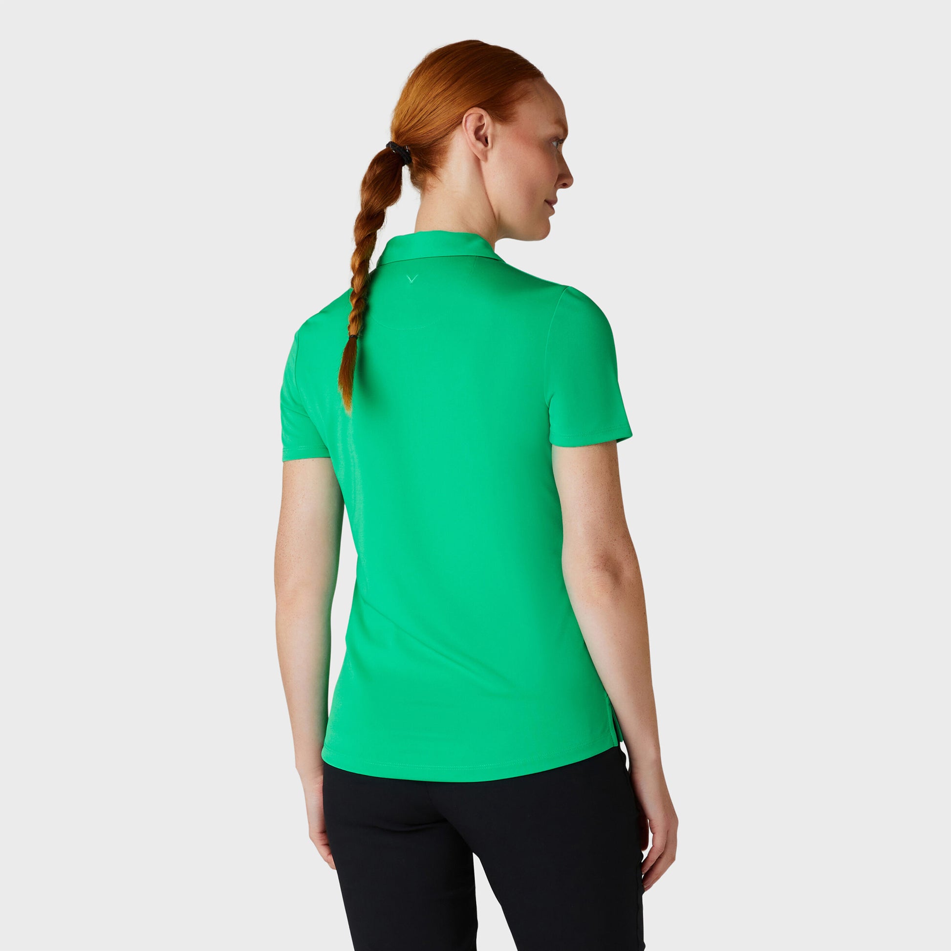 Callaway Ladies Holly Green Short Sleeve Polo with UV Block Protection