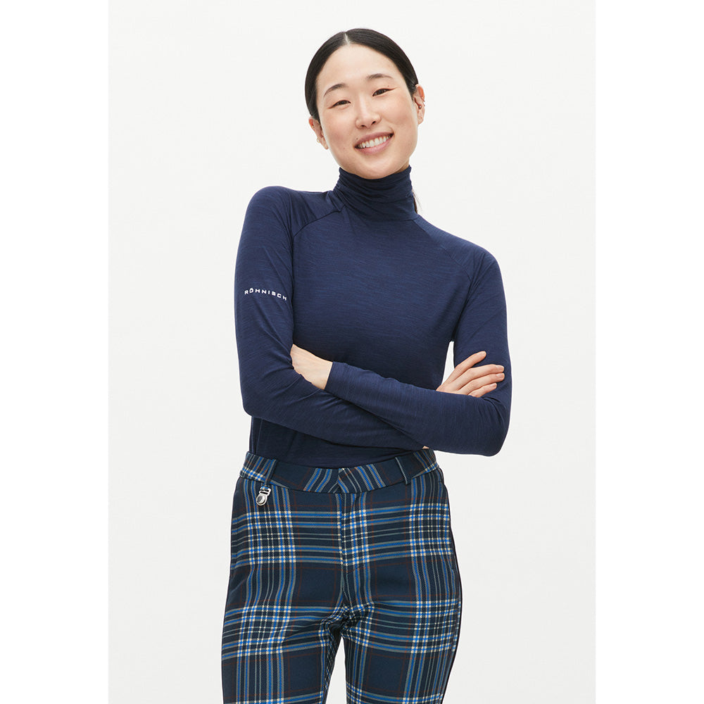 Rohnisch Ladies Long Sleeve Roll Neck in Navy