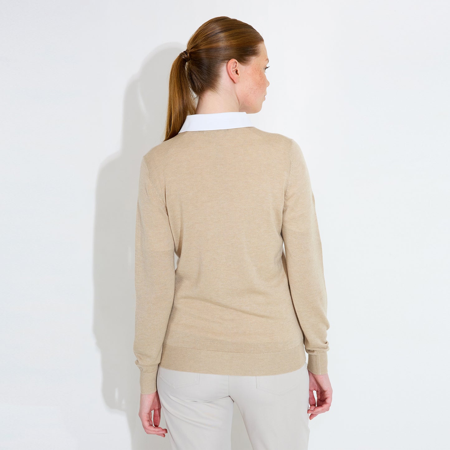 Abacus Ladies Merino Blend V-Neck Pullover