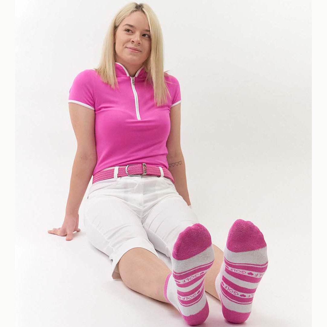 Pure Ladies 2 Pair Pack Socks in Azalea Pink