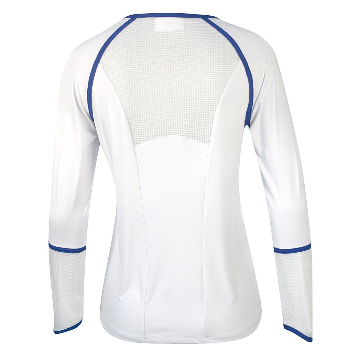 Original Penguin Ladies Longsleeve Mesh Insert Raglan Top in Bright White