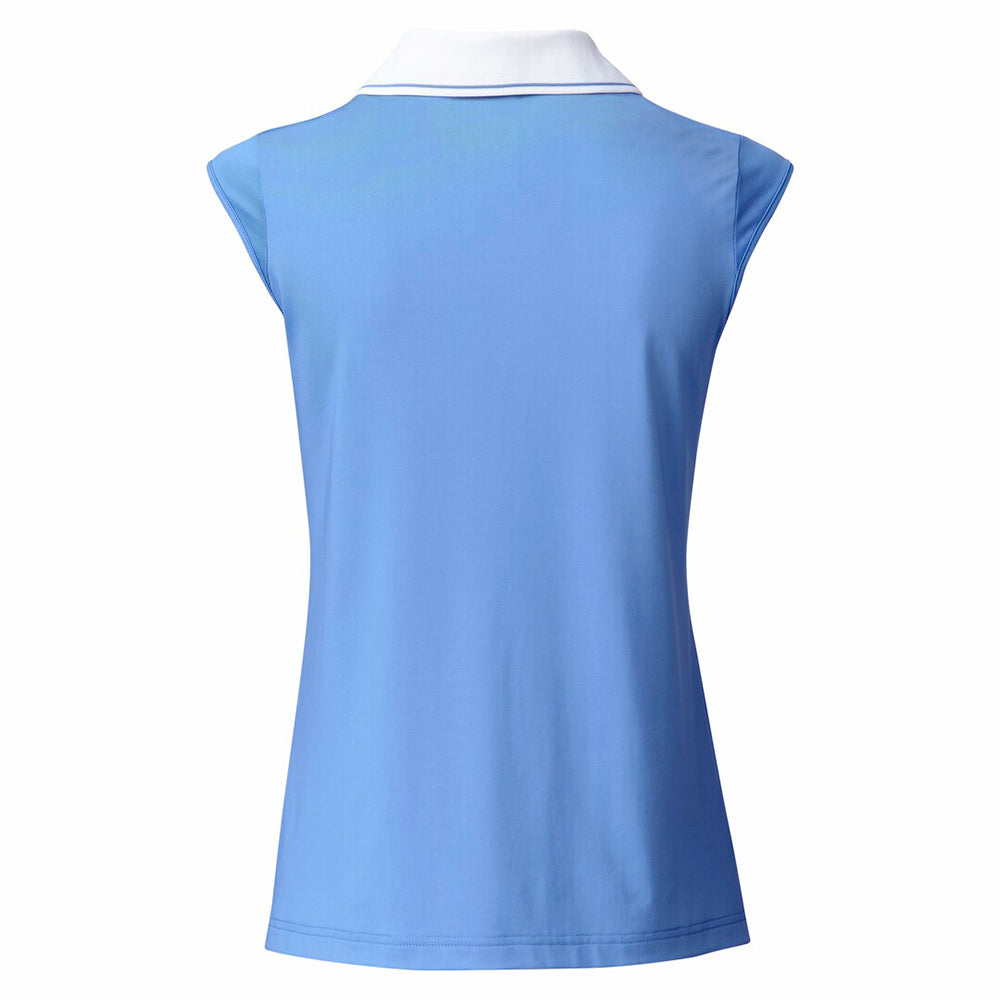 Daily Sports Ladies Sleeveless Golf Polo in Pacific Blue