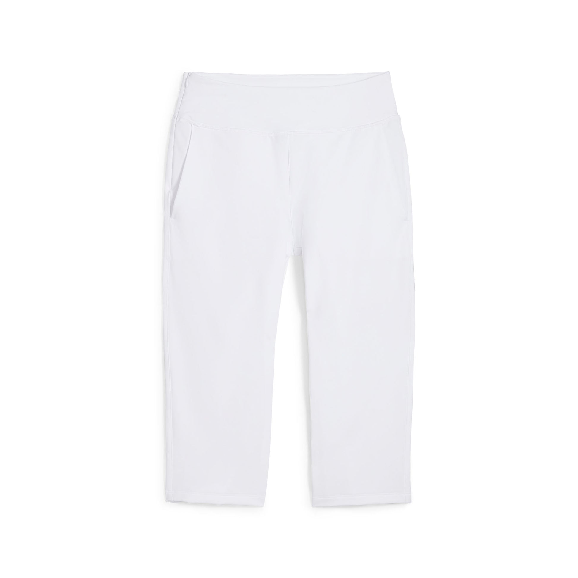 Puma Ladies Soft-Stretch High-Rise Capris in White Glow with UPF 40