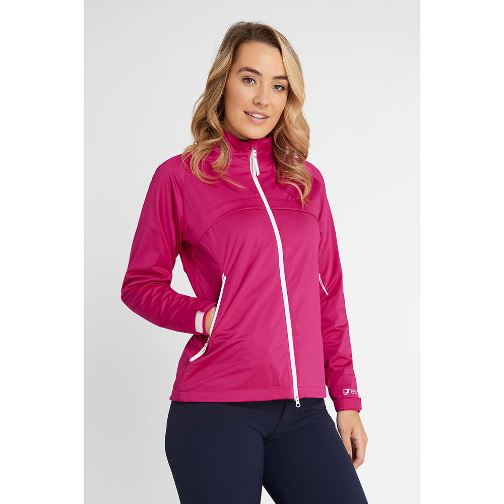 Green Lamb Ladies Hush Waterproof Jacket in Cerise - XS Only Left